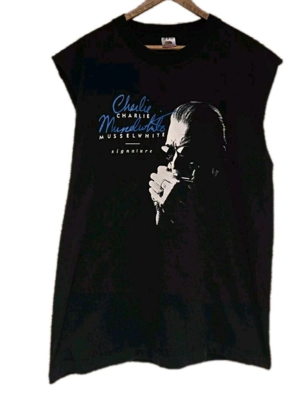 Vintage 1991 Charlie Musselwhite Concert T-Shirt Men's XL Single Stitch READ
